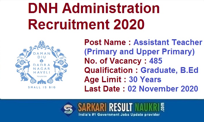 DNH Administration Assistant Teacher Recruitment 2020